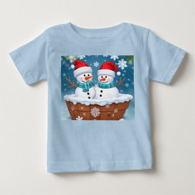 Funny Snowmen Toddler Tshirt (Front)