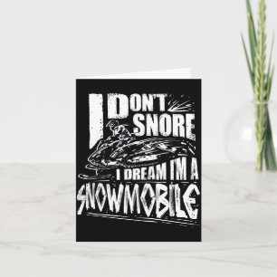 Funny Snowmobile Dream Snowmobile Driving Card