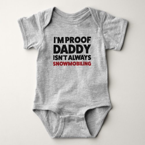 Funny Snowmobile Jersey Bodysuit for Baby