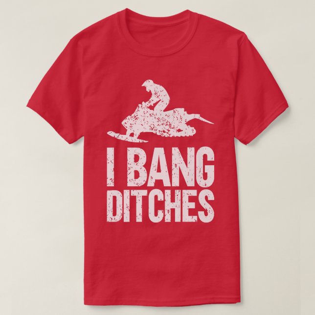 Funny Snowmobile Lover Wintersport Motor Sled I Ba T-Shirt (Design Front)