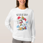 Funny snowy owl santa meme long sleeved t-shirt