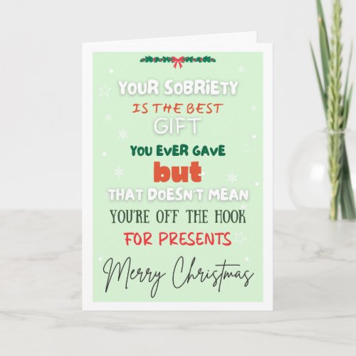 Funny Sobriety Christmas Card