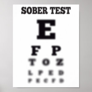 Funny Sobriety Test 🍻 Blurry Eye Chart 