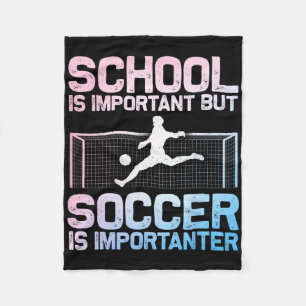 Funny Soccer Art For Boys Girls Men Women Gag Socc Fleece Blanket