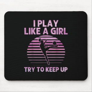 Funny Soccer Art For Girls Women Soccer Lover Socc Mouse Pad