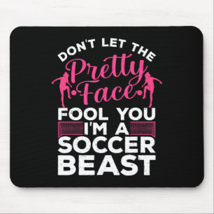 Funny Soccer Art For Women Girls Soccer Player Soc Mouse Pad