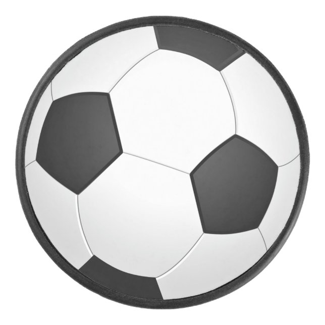 Funny Soccer Ball Hockey Puck (Front)