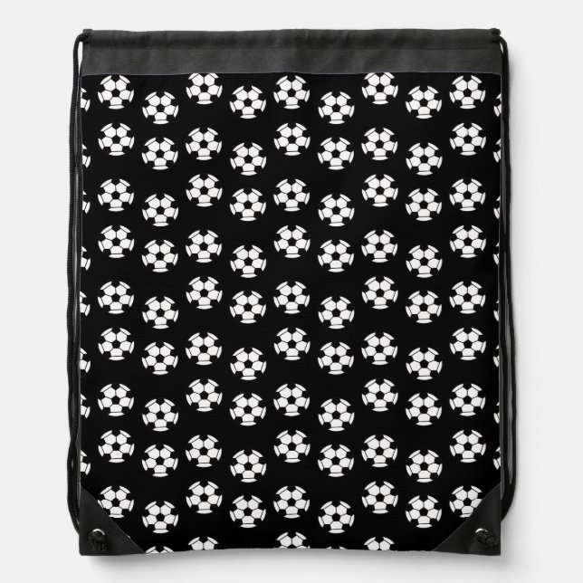 Funny Soccer Ball Pattern Drawstring Bag (Front)