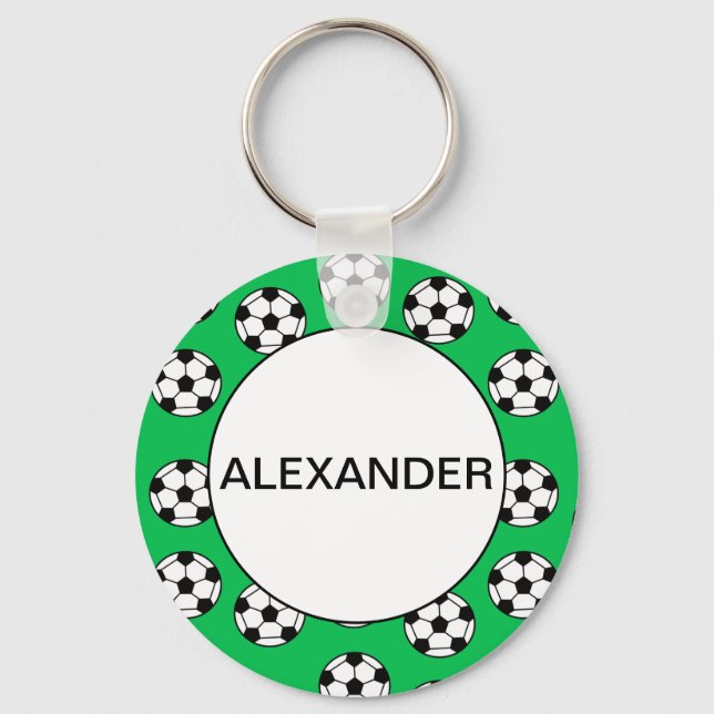 Funny Soccer Ball Pattern Keychain (Front)