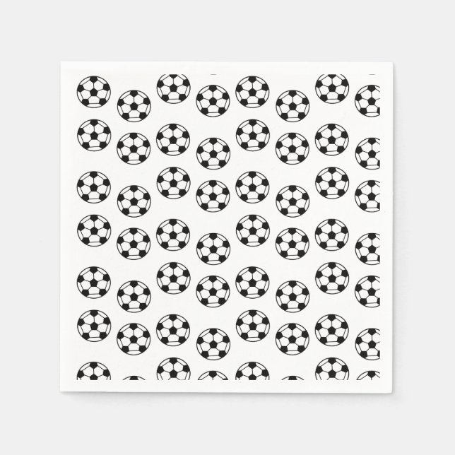 Funny Soccer Ball Pattern Napkins (Front)