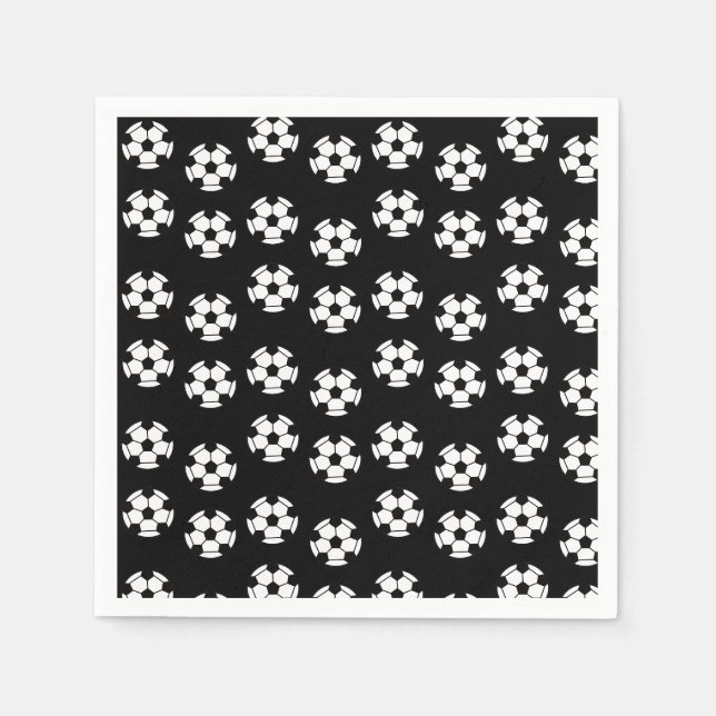 Funny Soccer Ball Pattern Paper Napkins (Front)