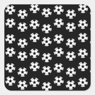 Funny Soccer Ball Pattern Square Sticker