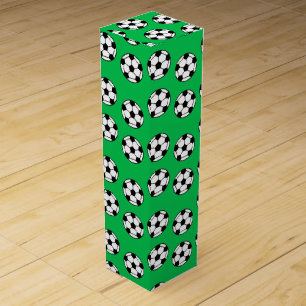 Funny Soccer Ball Pattern Wine Box