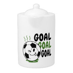 Funny soccer ball, soccer goal teapot