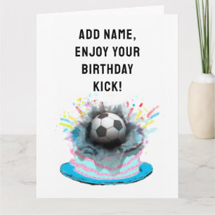 Funny Soccer Birthday Card