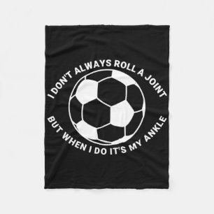 Funny Soccer Broken Ankle Injury  Fleece Blanket