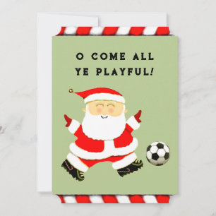 Funny Soccer Christmas Holiday Card