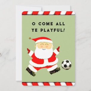 Funny Soccer Christmas Holiday Card