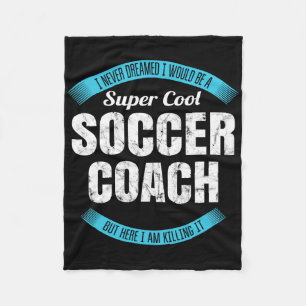 Funny Soccer Coach Thank You Gift Fleece Blanket