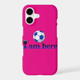 Funny soccer cup - I Am Here iPhone 17 Case