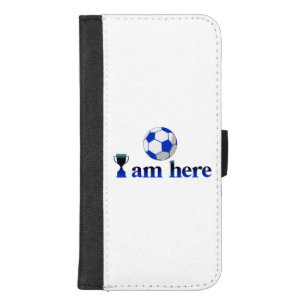 Funny soccer cup - I Am Here iPhone 8/7 Plus Wallet Case