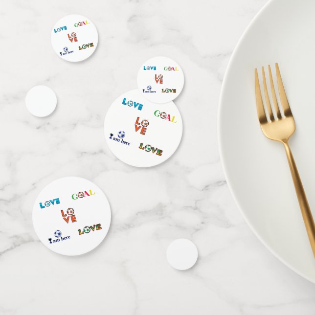 Funny Soccer Cup Sticker Confetti (Group)