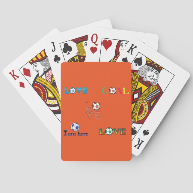 Funny Soccer Cup Sticker Poker Cards (Back)