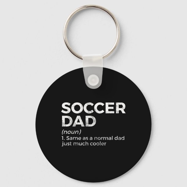 Funny Soccer Dad Definition  Keychain (Front)