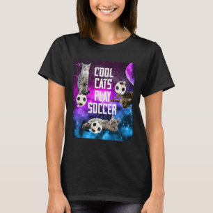 Funny Soccer Design Saying Cats  T-Shirt