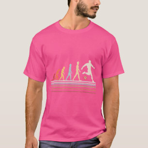 Funny Soccer Evolution Of Man Sport Retro Vintage T-Shirt