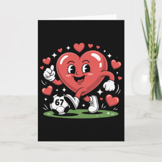 Funny Soccer Heart 67 Meme Valentine's Day Pajamas Card