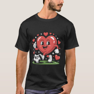 Funny Soccer Heart 67 Meme Valentine's Day Pajamas T-Shirt