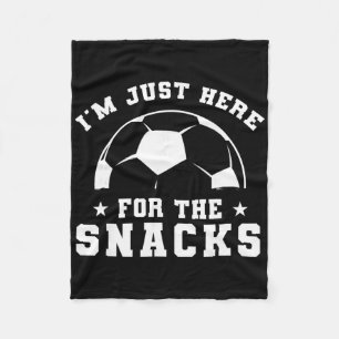 Funny Soccer, I'm Just Here For The Snacks, Sport Fleece Blanket