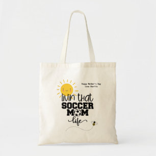 Funny SOCCER MOM Mothers Day Birthday Personalize  Tote Bag