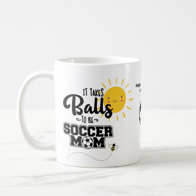 Funny SOCCER MOM Mothers Day Birthday Personalized Coffee Mug