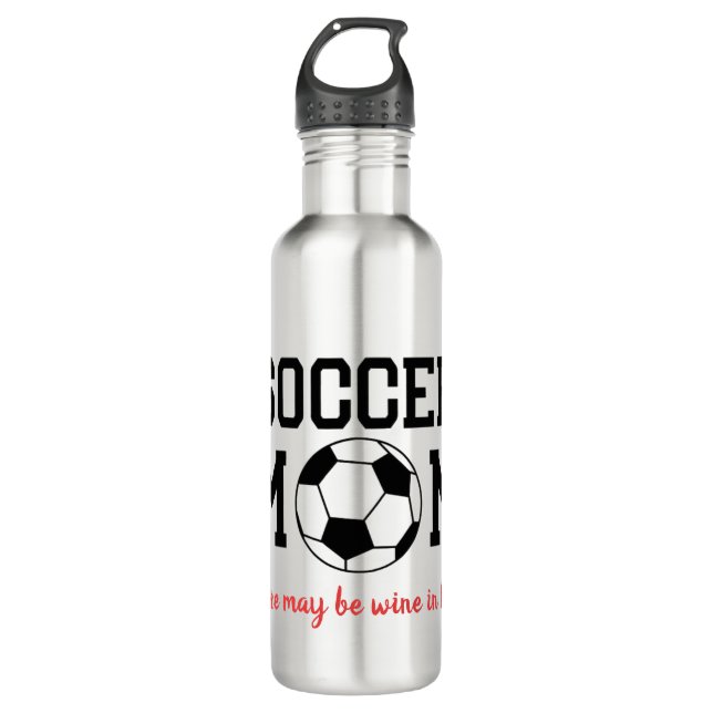 Funny Soccer Mom  Stainless Steel Water Bottle (Front)