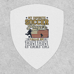 Funny Soccer Papa Vintage Shirt Design_1 Patch