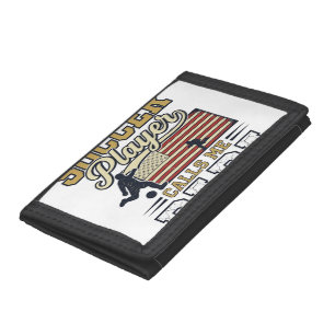 Funny Soccer Papa Vintage Shirt Design_1 Trifold Wallet