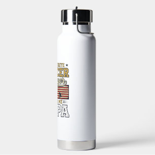Funny Soccer Papa Vintage Shirt Design_1 Water Bottle