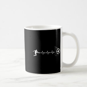 Funny Soccer Player Heart Pulse Graphic Srt Footba Coffee Mug