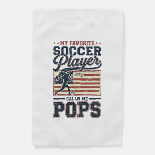 Funny Soccer Pops Vintage Engraving Shirt Design_1 Garden Flag