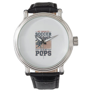 Funny Soccer Pops Vintage Engraving Shirt Design_1 Watch