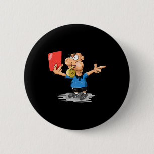Funny Soccer Referee Red Card T Shirt Gift Button