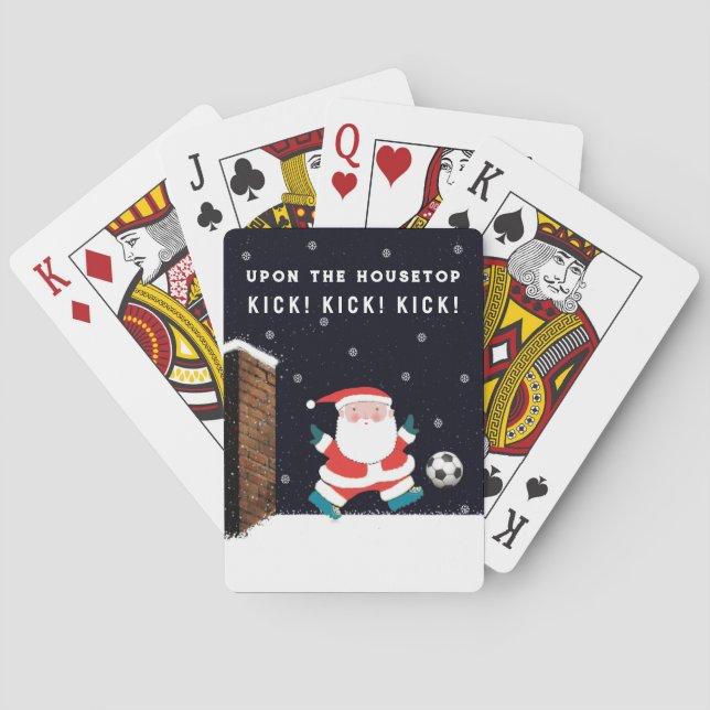 Funny Soccer Stocking Stuffer Poker Cards (Back)
