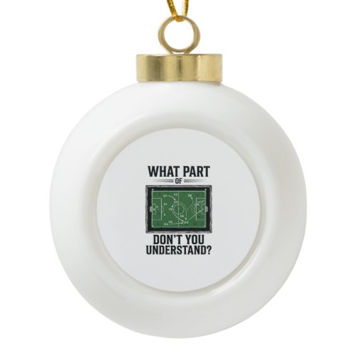 Funny Soccer Tactics Coach Vintage Shirt Design_1 Ceramic Ball Christmas Ornament
