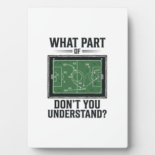 Funny Soccer Tactics Coach Vintage Shirt Design_1 Plaque