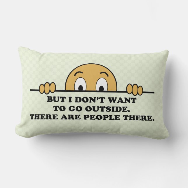 Funny Social Anxiety Coronavirus Lumbar Pillow (Front)