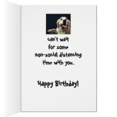 Funny Social Distancing Birthday Golden Retriever (Inside (Right))