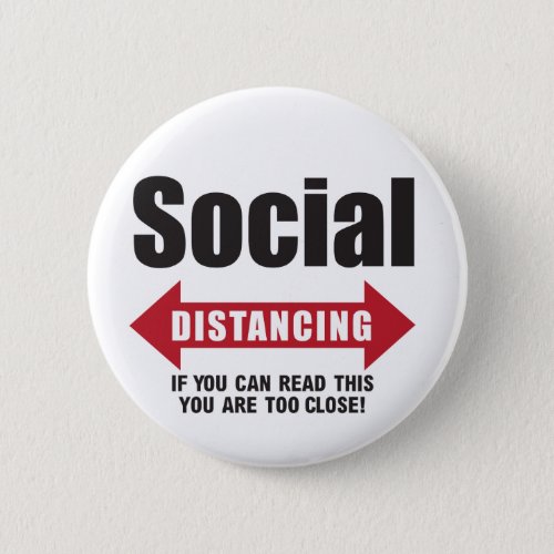 Funny Social Distancing Button