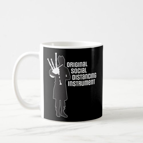 Funny Social Distancing Instrument Scottish Bagpip Coffee Mug